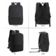 PU Leather Commute Laptop Backpack, 15.6" - Direct Import