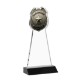 Police Badge Crystal Award on Colored Mitered Base, 9.75"