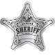 Junior Sheriff 5 Point Badge Sticker, Roll of 1000, Custom