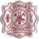 Junior Firefighter Maltese Cross Badge Sticker, Roll of 1000, Custom