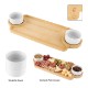 Bamboo Serving Tray w/ Porcelain Bowls