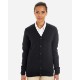 Harriton® Pilbloc™ V-Neck Button Ladies' Cardigan Sweater