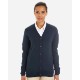 Harriton® Pilbloc™ V-Neck Button Ladies' Cardigan Sweater