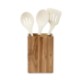 La Cuisine™ Acacia Wood Kitchen Canister w/ Utensils