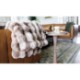 Ruched Faux Fur Recycled Polyester Blanket, 50" x 60"