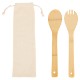 Bamboo Salad Utensils w/ Cotton Pouch