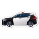 Police SUV Shaped Magnet