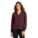 MERCER+METTLE™ Long Sleeve Buttery Soft Poly/Spandex Twill Ladies' Popover Blouse