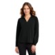 MERCER+METTLE™ Long Sleeve Buttery Soft Poly/Spandex Twill Ladies' Popover Blouse