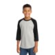 Sport-Tek® Colorblock Cotton 3/4 Sleeve Raglan Youth Jersey