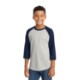Sport-Tek® Colorblock Cotton 3/4 Sleeve Raglan Youth Jersey