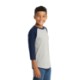 Sport-Tek® Colorblock Cotton 3/4 Sleeve Raglan Youth Jersey