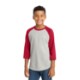 Sport-Tek® Colorblock Cotton 3/4 Sleeve Raglan Youth Jersey