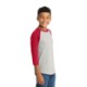Sport-Tek® Colorblock Cotton 3/4 Sleeve Raglan Youth Jersey