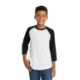 Sport-Tek® Colorblock Cotton 3/4 Sleeve Raglan Youth Jersey
