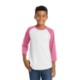 Sport-Tek® Colorblock Cotton 3/4 Sleeve Raglan Youth Jersey