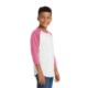 Sport-Tek® Colorblock Cotton 3/4 Sleeve Raglan Youth Jersey