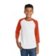 Sport-Tek® Colorblock Cotton 3/4 Sleeve Raglan Youth Jersey