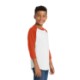 Sport-Tek® Colorblock Cotton 3/4 Sleeve Raglan Youth Jersey