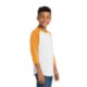 Sport-Tek® Colorblock Cotton 3/4 Sleeve Raglan Youth Jersey