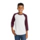 Sport-Tek® Colorblock Cotton 3/4 Sleeve Raglan Youth Jersey