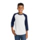 Sport-Tek® Colorblock Cotton 3/4 Sleeve Raglan Youth Jersey