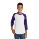 Sport-Tek® Colorblock Cotton 3/4 Sleeve Raglan Youth Jersey