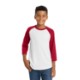 Sport-Tek® Colorblock Cotton 3/4 Sleeve Raglan Youth Jersey