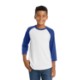Sport-Tek® Colorblock Cotton 3/4 Sleeve Raglan Youth Jersey