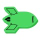 Rocket Ship Die Cut Eraser
