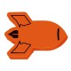 Rocket Ship Die Cut Eraser