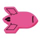 Rocket Ship Die Cut Eraser