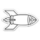Rocket Ship Shaped Magnet