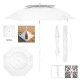 Large Vented rPET Beach Umbrella, 69" Arc