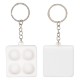 Square Push Pop Key Ring