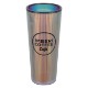Pyramid Recycled Iridescent Silicone Straw Tumbler, 22oz.