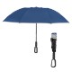 Telescopic Inversion Umbrella w/ Carabiner Handle & 100% rPET Canopy, 46" Arc