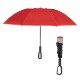 Telescopic Inversion Umbrella w/ Carabiner Handle & 100% rPET Canopy, 46" Arc