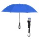 Telescopic Inversion Umbrella w/ Carabiner Handle & 100% rPET Canopy, 46" Arc