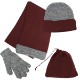 Cold Weather Scarf, Gloves & Beanie Set