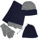 Cold Weather Scarf, Gloves & Beanie Set