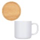 Dalton Ceramic Mug w/ Bamboo Lid/Coaster, 12oz.