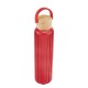 Ribbed Borosilicate Glass Bottle w/ Bamboo Lid, 20oz.