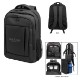 Deluxe Executive Grid rPET Laptop Backpack