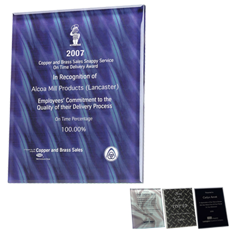 Product Photo 1 Trillinnium Glass Award Plaque, 8" x 10"