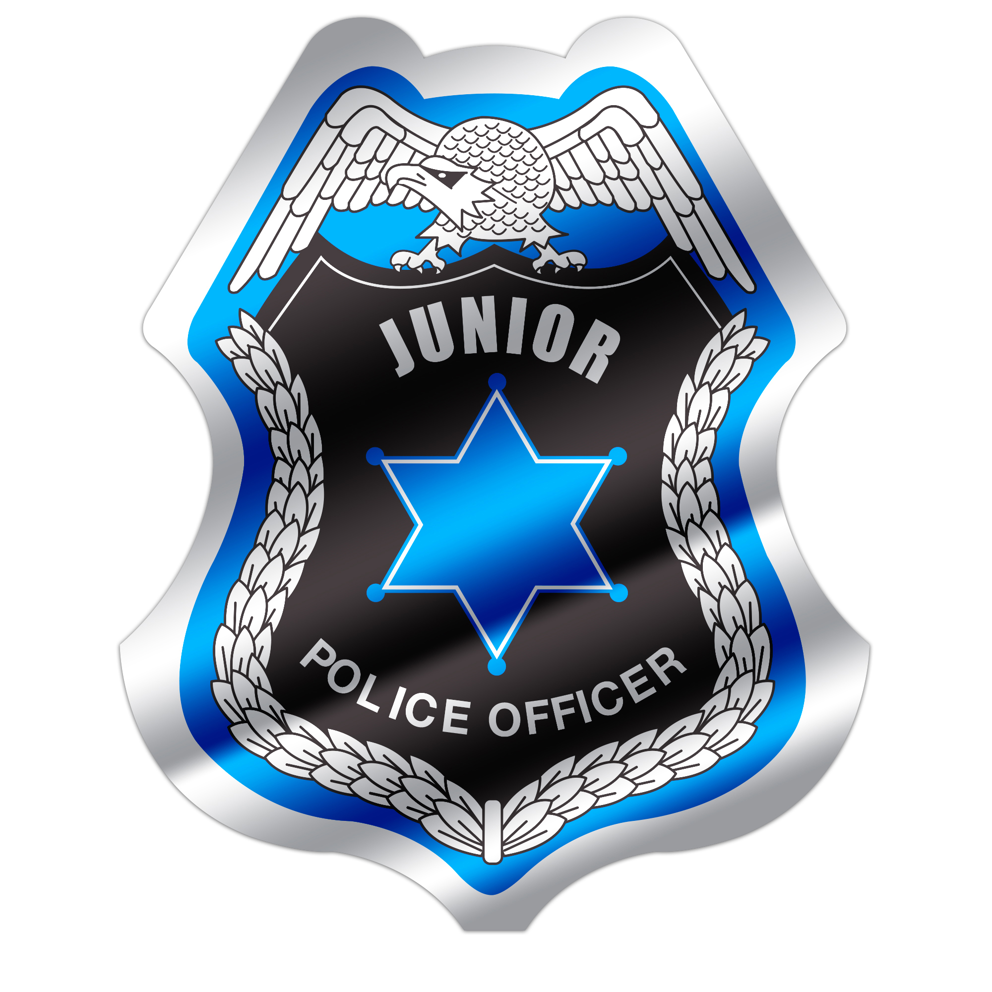 Product Photo 1 Junior Police Officer Foil Sticker Badge, Stock