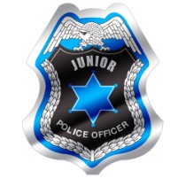 Junior Police Officer Foil Sticker Badge, Stock