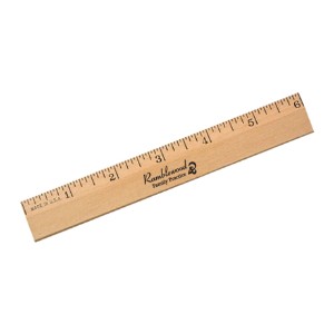 Clear Lacquer Beveled Wood Ruler, 6" - AK2810