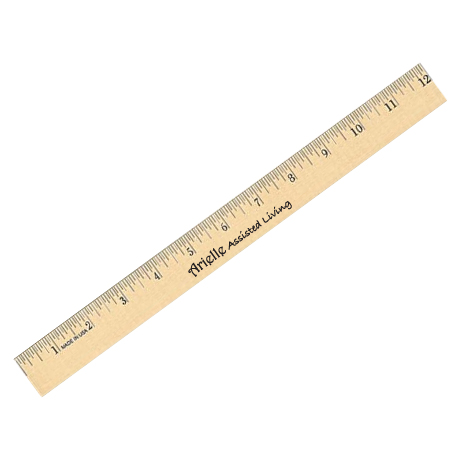 Product Photo 1 Clear Lacquer Wood Ruler, 12"