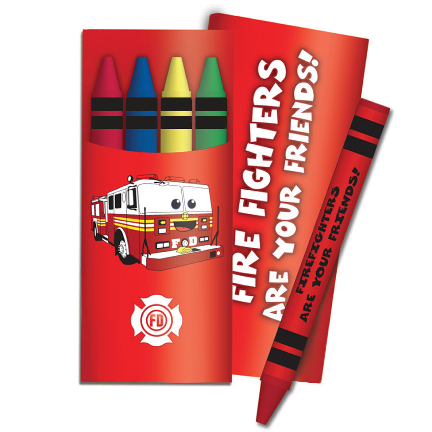Product Photo 1 Four Pack Crayons, Fire Fighters Are Your Friends Stock
